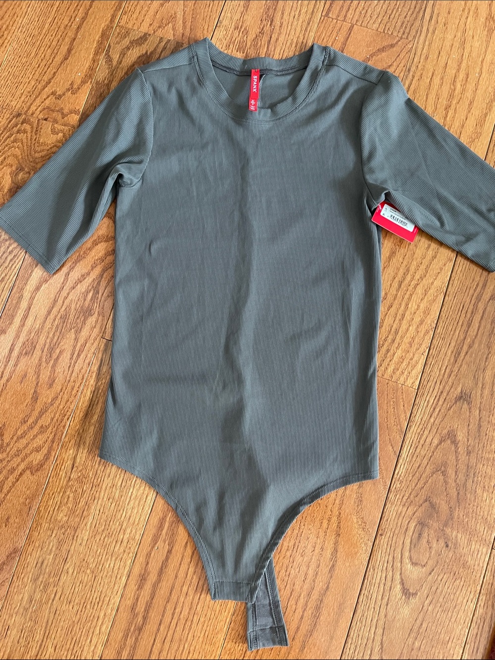 SPANX Olive Green Kids Ribbed One-Piece Bodysuit